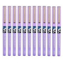 百乐（PILOT）BX-V5 针管笔/水性笔/走珠签字笔 0.5mm 紫色 12支装