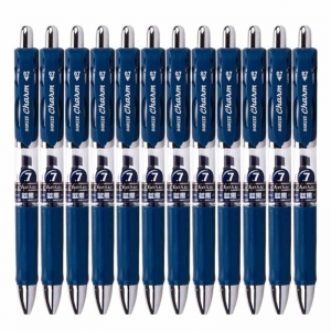宝克（BAOKE）PC196 按动中性笔/签字笔/水笔 0.7mm 蓝黑色 12支/盒