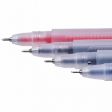 晨光（M&G）GP-1280 透明磨砂杆中性笔/半针管水笔（替芯MG-6139）0.5mm 蓝色 12支装