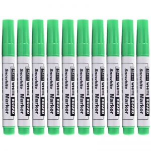 白雪（snowhite）WB-558 圆头白板笔/可擦笔 10支/盒 绿色