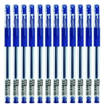 真彩（TRUECOLOR）GP009 办公中性笔/签字笔/水笔（替芯GR009）0.5mm 蓝色 12支/盒