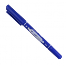 白雪（snowhite） M-03 小双头油性记号笔/勾线笔 12支装 蓝色
