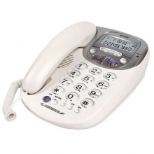 步步高（BBK）HCD6033 有绳固定座机电话 来电显示/免提通话/大按键/圆润复古造型 白色