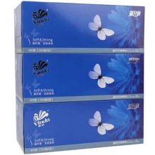 维达（Vinda）V2046B 蓝色经典梦幻面巾纸/盒装抽纸 二层200抽*3盒/提