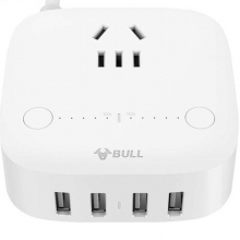 公牛（BULL）GN-U201T 防过充USB插座/插线板/接线板 4USB+1位插孔 1.5米