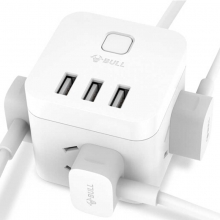公牛（BULL）GN-U303U 白色魔方智能USB插座/插线板/接线板 3USB接口+3插孔 1.5M