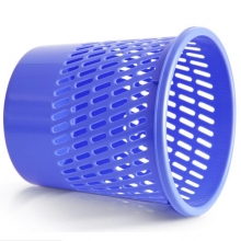 得力（deli）9553 塑料网状纸篓/垃圾篓垃圾桶（直径26cm*高26.5cm）蓝色