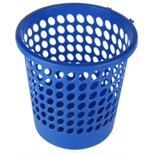 得力（deli）9556 经济耐用型圆形纸篓/清洁桶（直径23cm*H25cm）蓝色