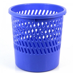 得力（deli）9553 塑料网状纸篓/垃圾篓垃圾桶（直径26cm*高26.5cm）蓝色