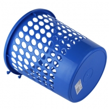 得力（deli）9556 经济耐用型圆形纸篓/清洁桶（直径23cm*H25cm）蓝色