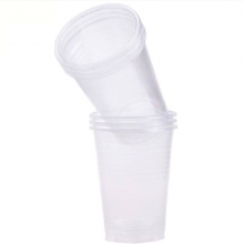 妙洁 7020 一次性塑料杯 增厚型 320ml 大杯 50只装