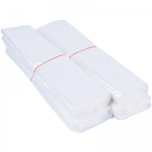国产 平口塑料袋垃圾袋/一次性袋 50*60cm 白色（经济型）约100只/捆