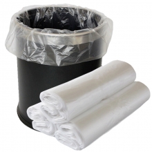 国产 平口塑料袋垃圾袋/一次性袋 50*60cm 白色（加厚型）约100只/捆