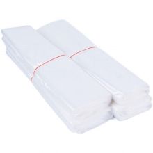 国产 平口塑料袋垃圾袋/一次性袋 45*50cm 白色（加厚型）约100只/捆