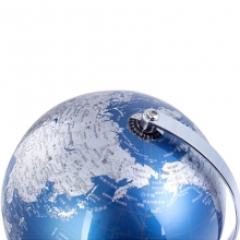 得力（deli）2161 地球仪 金属底座单轴世界地球仪 Ф20cm 蓝色