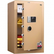 得力（deli）4080 电子密码保管箱保险柜 高80CM 带内柜 金色