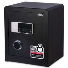 得力（deli）4078A 电子密码保管箱保险柜 高45CM 黑色