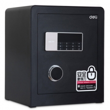 得力（deli）4078A 电子密码保管箱保险柜 高45CM 黑色