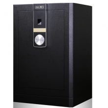 得力（deli）4052 黑尊系列指纹密码高级全钢保险箱保险柜保管箱 3C认证 高62cm 黑色