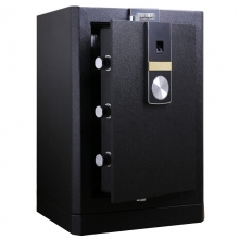 得力（deli）4052 黑尊系列指纹密码高级全钢保险箱保险柜保管箱 3C认证 高62cm 黑色