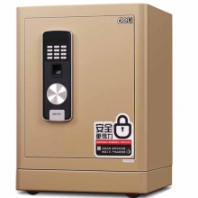 得力（deli）4066 电子防盗密码保管箱保险柜 指纹+密码双重防盗国标保险箱 高52cm 金色