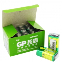 超霸（GP）9V高性能超强碳性电池 1604G 6F22  九伏 10节装