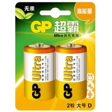 超霸（GP）GP13AU 1号/1.5V碱性电池 LR20大号电池 2粒装