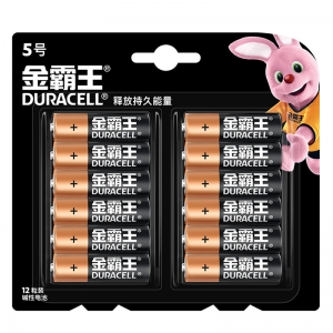 金霸王（Duracell）5号 1.5V碱性电池 无汞干电池 12粒装