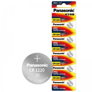 松下（Panasonic）CR1220 纽扣电池 3V钮扣电池 五粒装