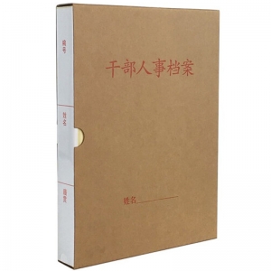永硕（UOSO）3.5cm 纸质干部人事档案盒 A4新标准人事档案夹 纸质人事档案盒（三柱蛇簧夹）10个装