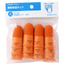 国誉（KOKUYO）MEDU-3B 进口护指套/手指套 大号（直径21.5*长51mm）橙色 12只/包