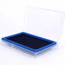 雅齐利（YAQILI）1069 长方形透明快干印台/印泥 100*69mm 蓝色