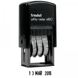 卓达（trodat）4810 回墨日期印/可调式日期章 20*3.8mm 英文印 黑色字