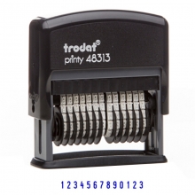 卓达（trodat）48313 可调式号码机/数字章回墨印回墨章 13位 字高3.8mm 蓝色