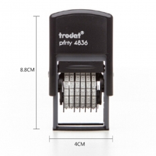 卓达（trodat）4836 可调式号码机/数字章回墨印回墨章 6位 字高3.8mm 绿色