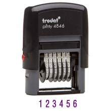 卓达（trodat）4846 可调式号码机/数字章回墨印回墨章 6位 字高4mm 紫色
