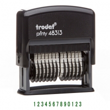 卓达（trodat）48313 可调式号码机/数字章回墨印回墨章 13位 字高3.8mm 绿色