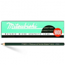 三菱（Uni）9800 5B高级绘图铅笔/素描铅笔/美术绘图木头铅笔 12支装