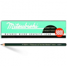 三菱（Uni）9800 6B高级绘图铅笔/素描铅笔/美术绘图木头铅笔 12支装