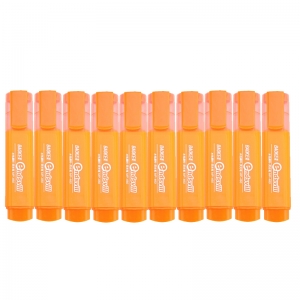 宝克（BAOKE）MP460 荧光笔/重点醒目标记笔 10支装 橙色