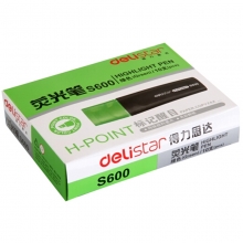 得力（deli）S600 思达荧光笔/重点醒目标记笔 10支/盒 绿色