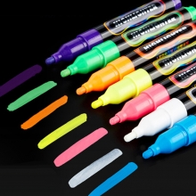 宝克（BAOKE）MP4901 可擦荧光笔/LDE电子屏荧光板笔/标记笔/广告彩绘笔（圆头）6支/盒 白色