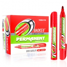 宝克（BAOKE）MP2903 可加墨油性记号笔/粗头物流笔/大头笔 24支/盒 红色