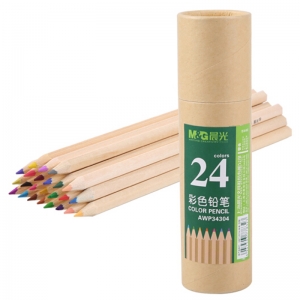 晨光（M&G）AWP34304 彩色铅笔/原木铅笔 牛皮纸筒装 24色