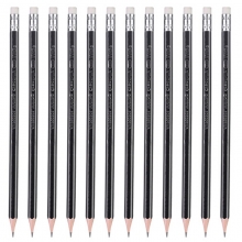 晨光（M&G）AWP30801 木杆铅笔/六角银黑抽条HB木质铅笔 12支装