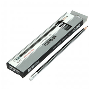 晨光（M&G）AWP30801 木杆铅笔/六角银黑抽条HB木质铅笔 12支装